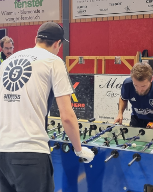 Tischfussball mit Amboss Bier Merch