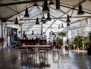 Provisorisches Restaurant und Take-Away im Spritzwerk